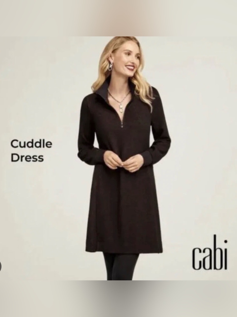 Long Sleeve Black Zip-Front Knit Dress black/dark burgundy